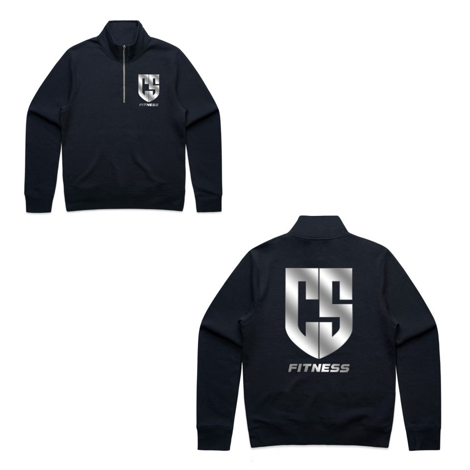 CS Fitness Womens Half Zip Stencil Crew